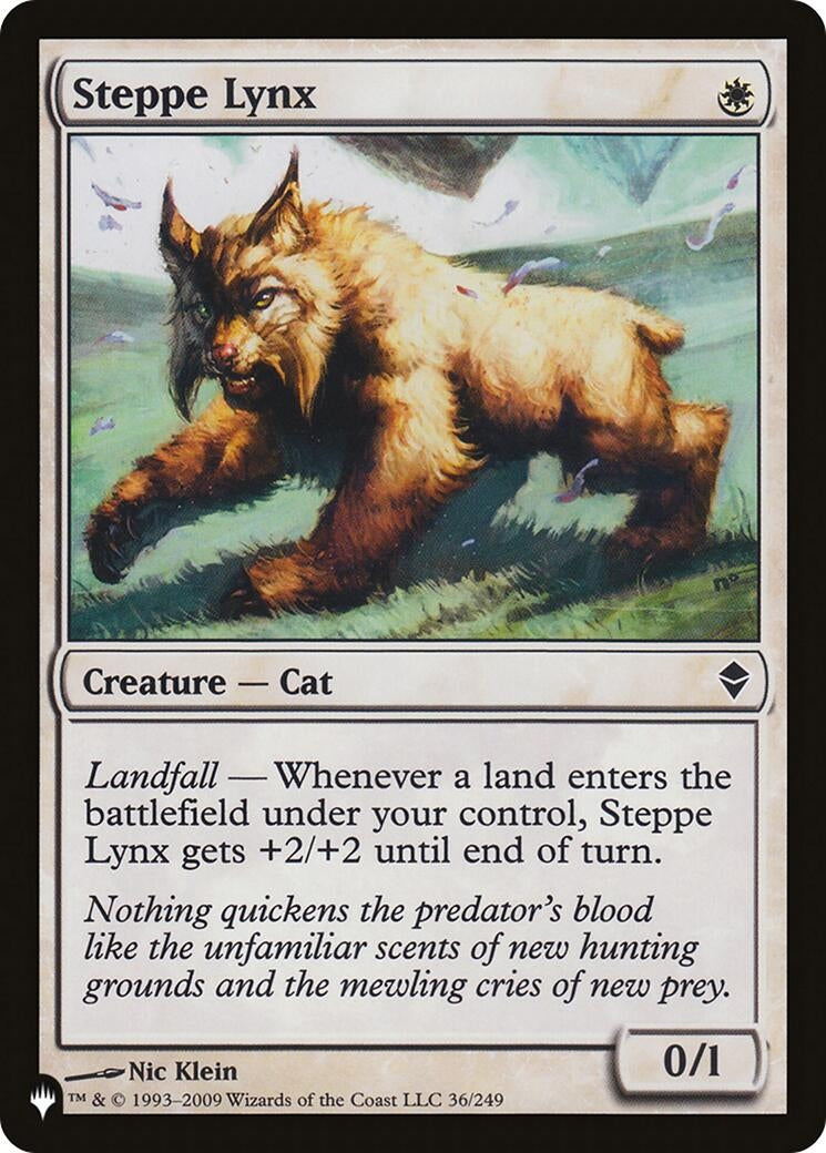 Image for Steppe Lynx (36/249) [The List Reprints] - Magic: The Gathering