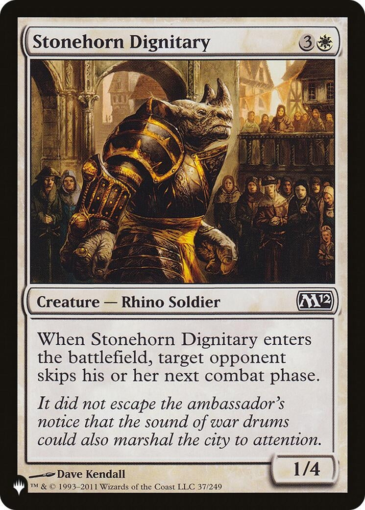 Image for Stonehorn Dignitary (37/249) [The List Reprints] - Magic: The Gathering