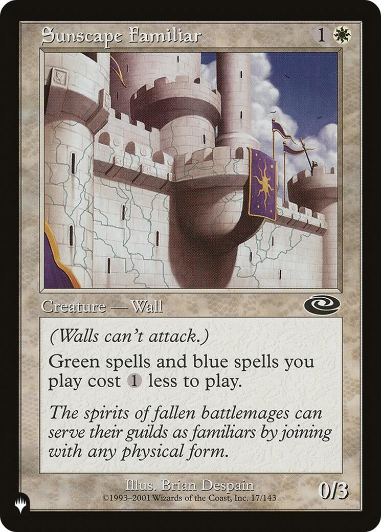 Image for Sunscape Familiar (17/143) [The List Reprints] - Magic: The Gathering