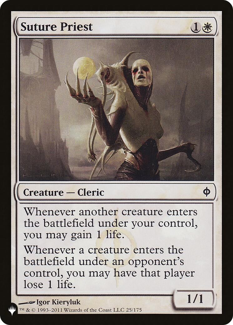 Image for Suture Priest (25/175) [The List Reprints] - Magic: The Gathering