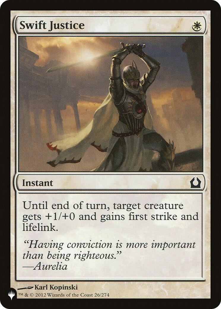 Image for Swift Justice (26/274) [The List Reprints] - Magic: The Gathering