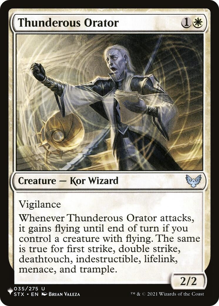 Image for Thunderous Orator (035/275) [The List Reprints] - Magic: The Gathering