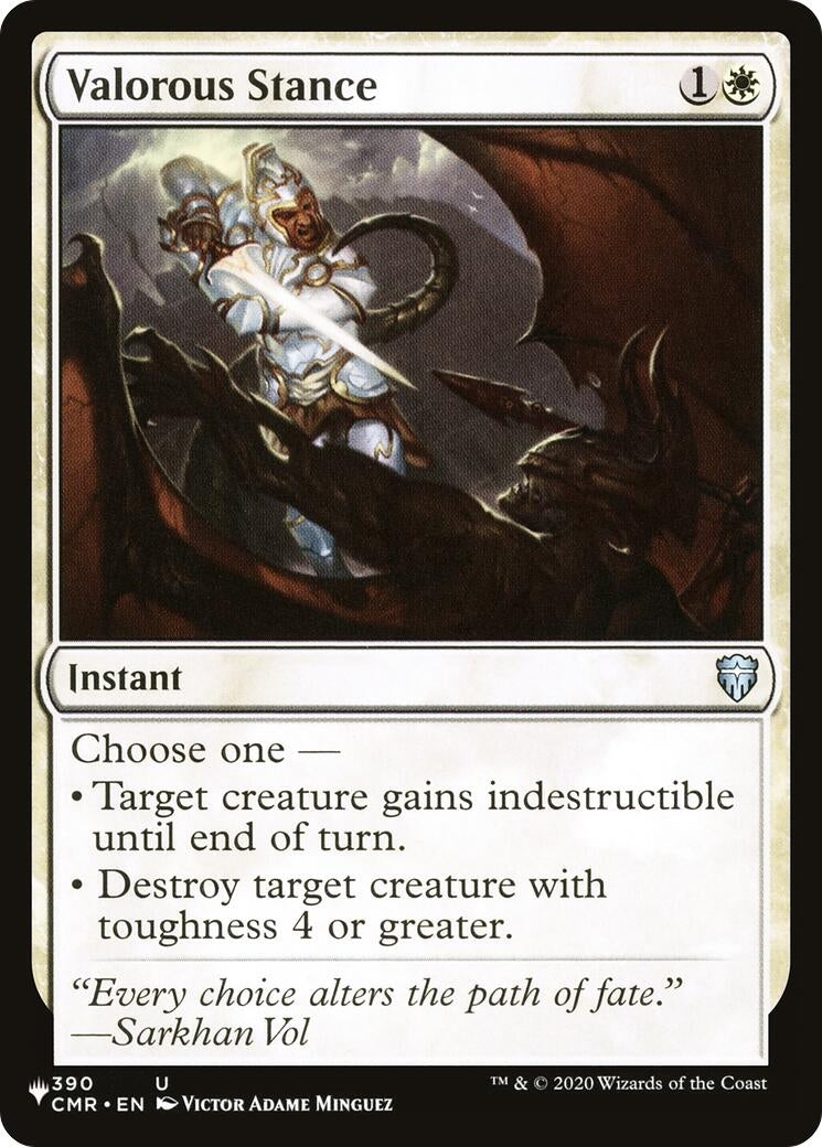 Image for Valorous Stance (CMR) (390/361) [The List Reprints] - Magic: The Gathering