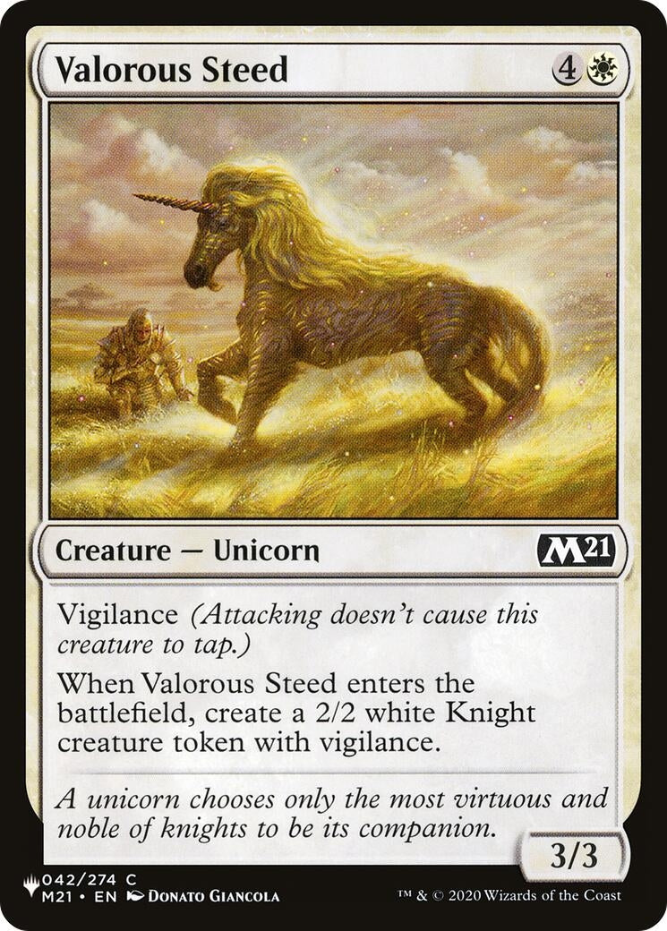 Image for Valorous Steed (042/274) [The List Reprints] - Magic: The Gathering
