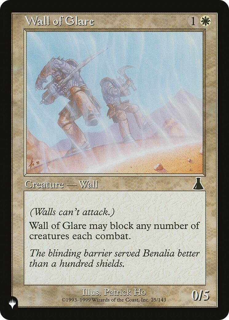 Image for Wall of Glare (25/143) [The List Reprints] - Magic: The Gathering