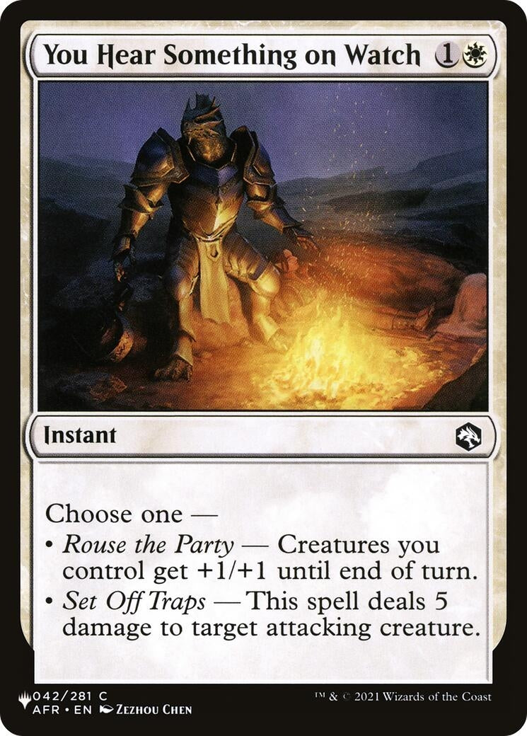 Image for You Hear Something on Watch (042/281) [The List Reprints] - Magic: The Gathering