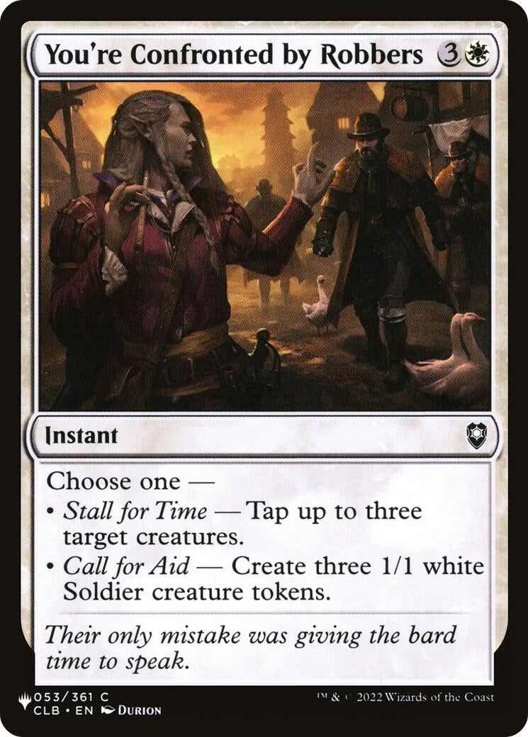 Image for You're Confronted by Robbers (053/361) [The List Reprints] - Magic: The Gathering