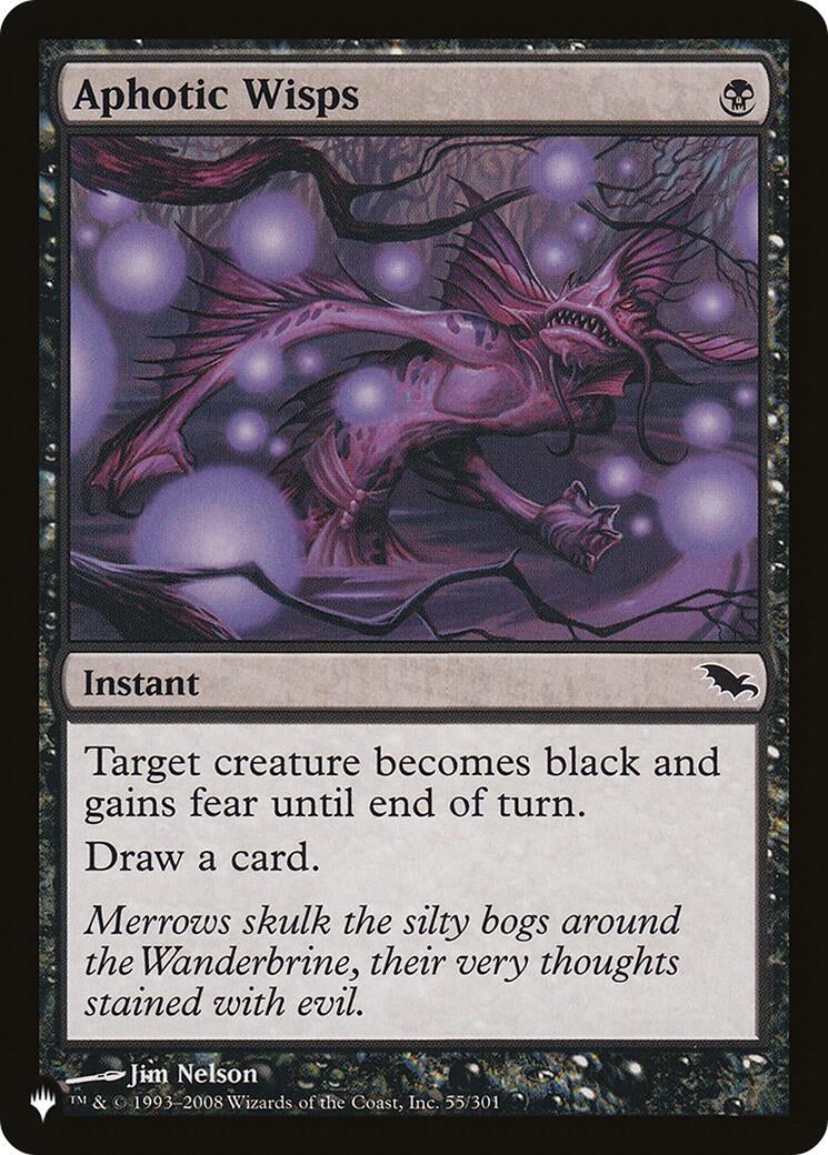 Image for Aphotic Wisps (55/301) [The List Reprints] - Magic: The Gathering