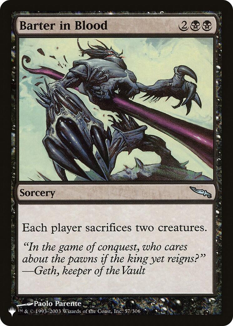 Image for Barter in Blood (57/306) [The List Reprints] - Magic: The Gathering