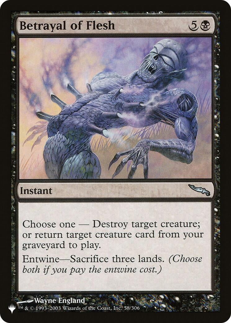 Image for Betrayal of Flesh (58/306) [The List Reprints] - Magic: The Gathering