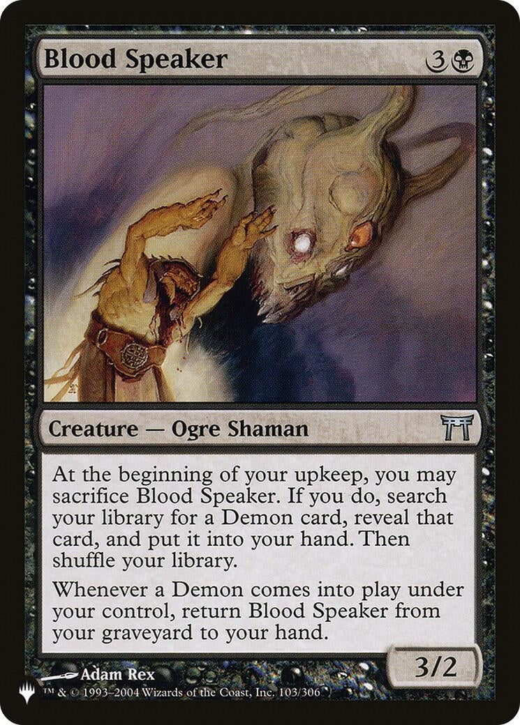 Image for Blood Speaker (103/306) [The List Reprints] - Magic: The Gathering
