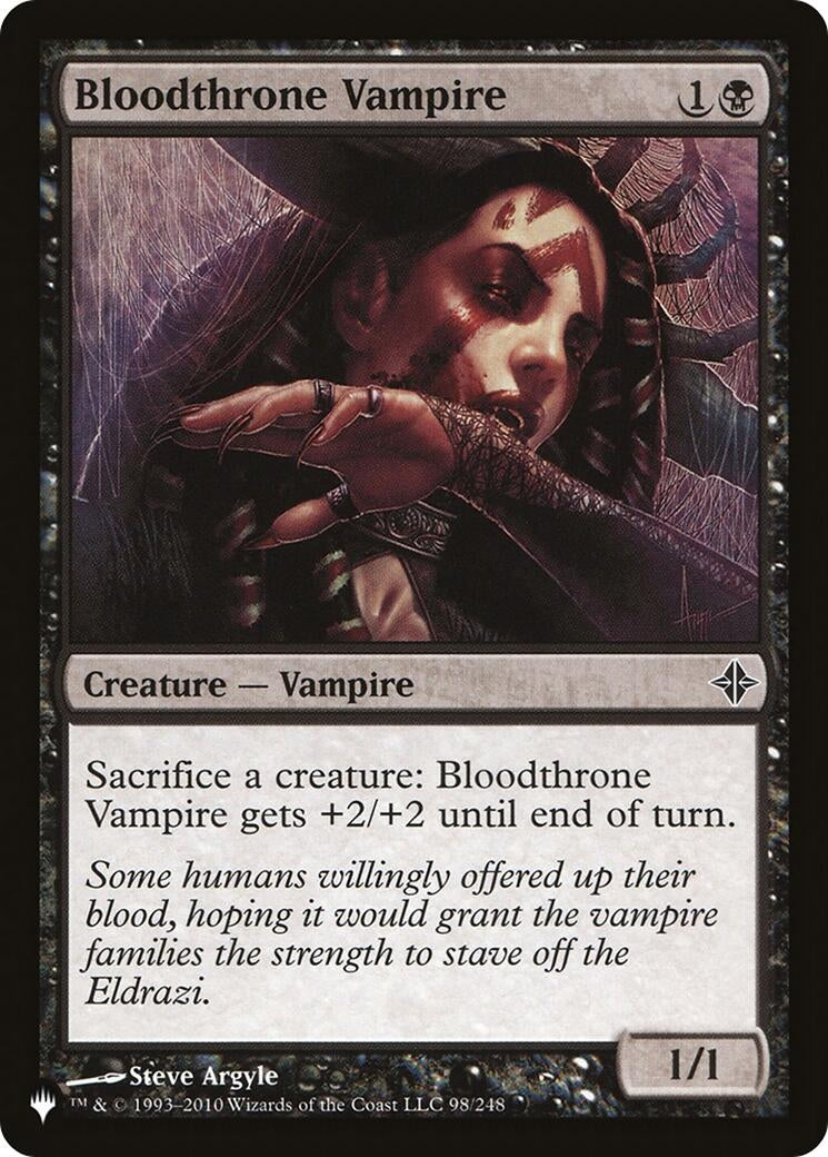 Image for Bloodthrone Vampire (98/248) [The List Reprints] - Magic: The Gathering