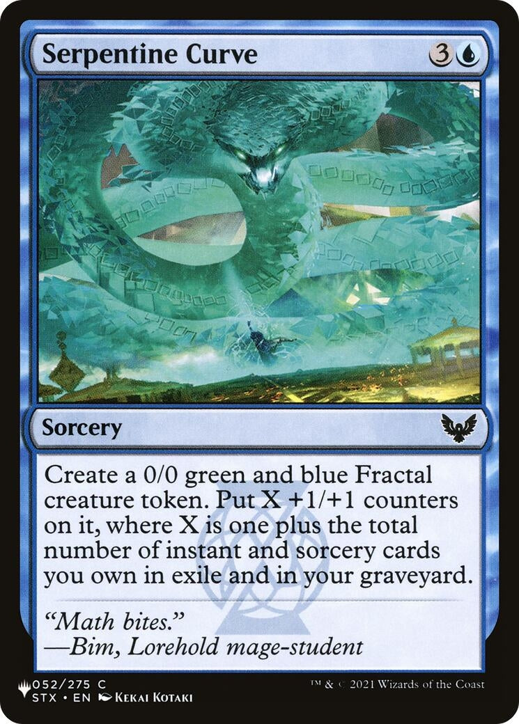 Image for Serpentine Curve (052/275) [The List Reprints] - Magic: The Gathering