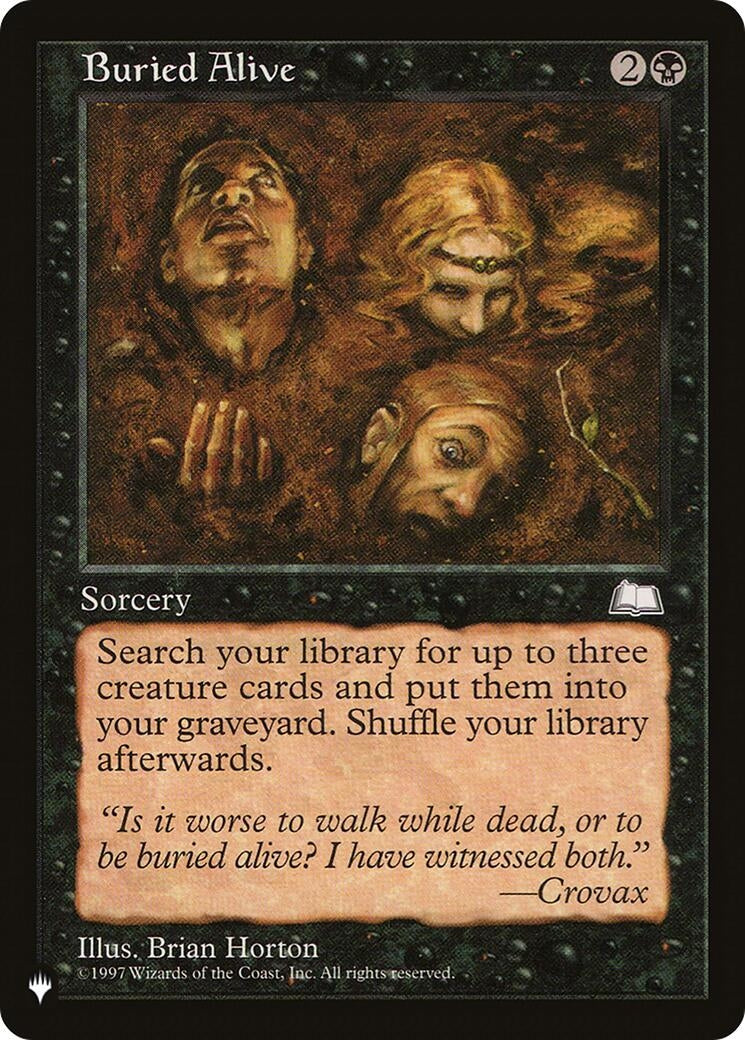 Image for Buried Alive [The List Reprints] - Magic: The Gathering