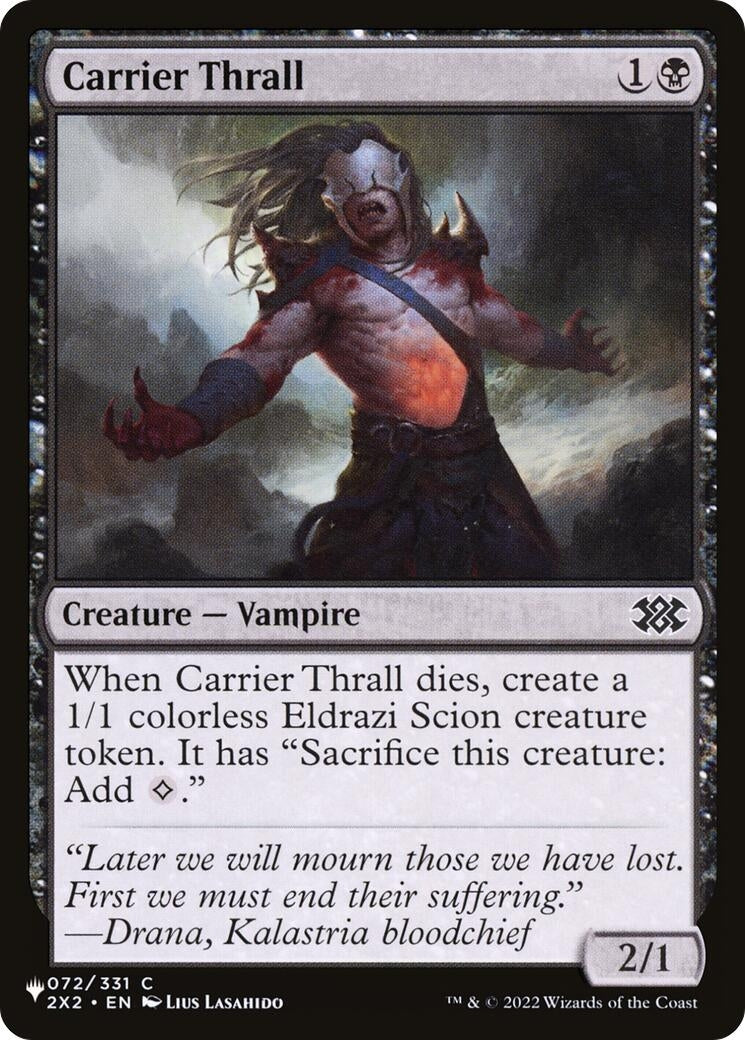 Image for Carrier Thrall (072/024) [The List Reprints] - Magic: The Gathering