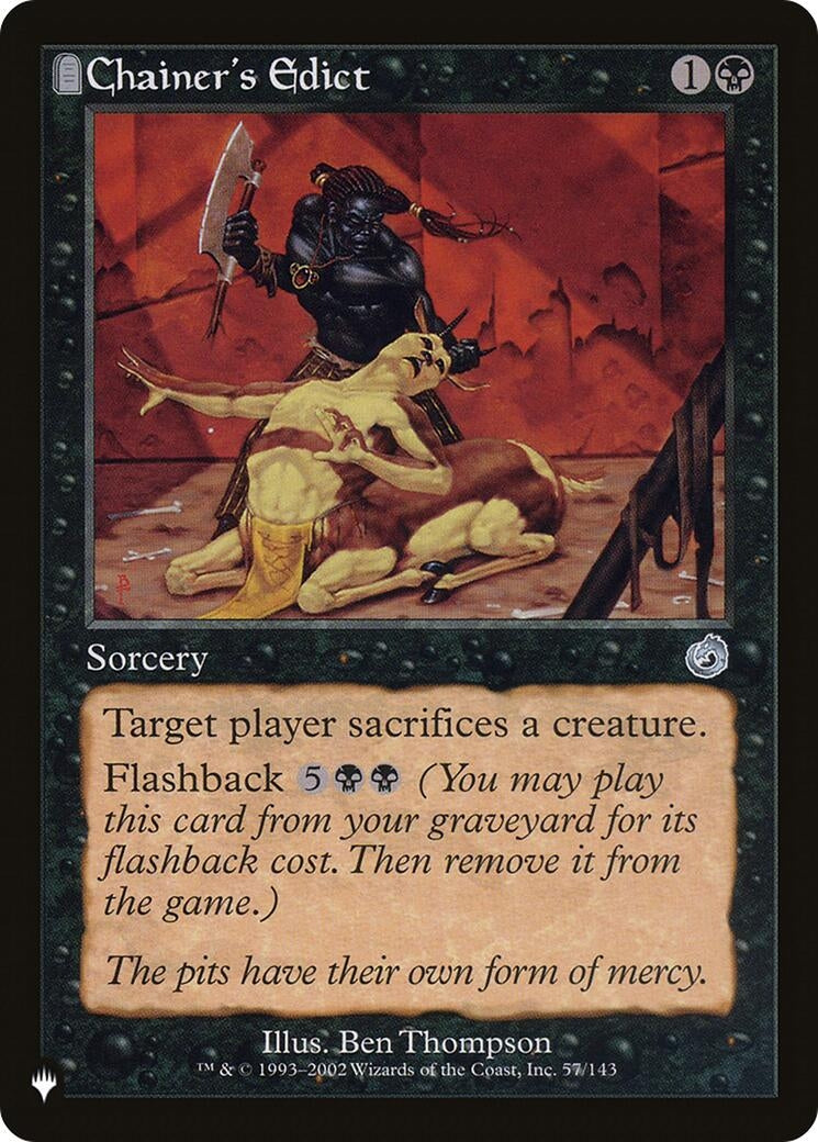 Image for Chainer's Edict (57/143) [The List Reprints] - Magic: The Gathering