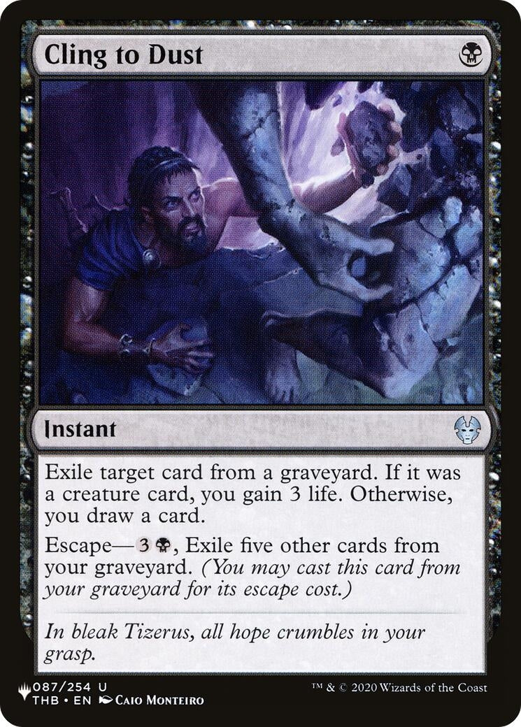 Image for Cling to Dust (087/254) [The List Reprints] - Magic: The Gathering