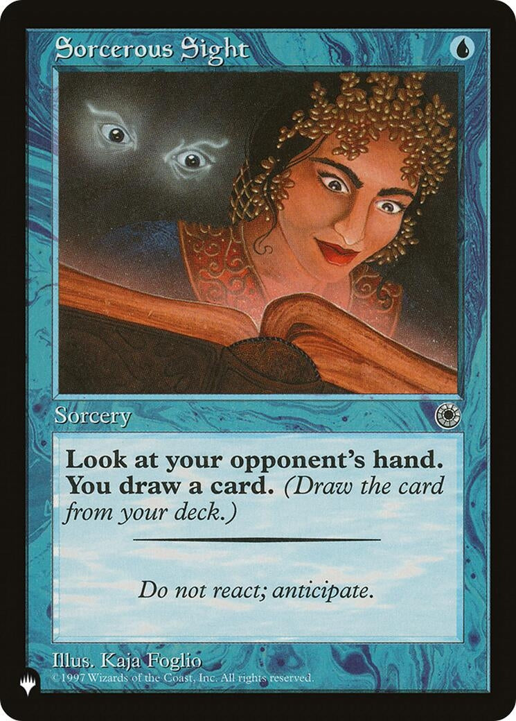 Image for Sorcerous Sight [The List Reprints] - Magic: The Gathering