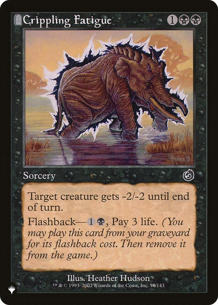 Image for Crippling Fatigue (58/143) [The List Reprints] - Magic: The Gathering