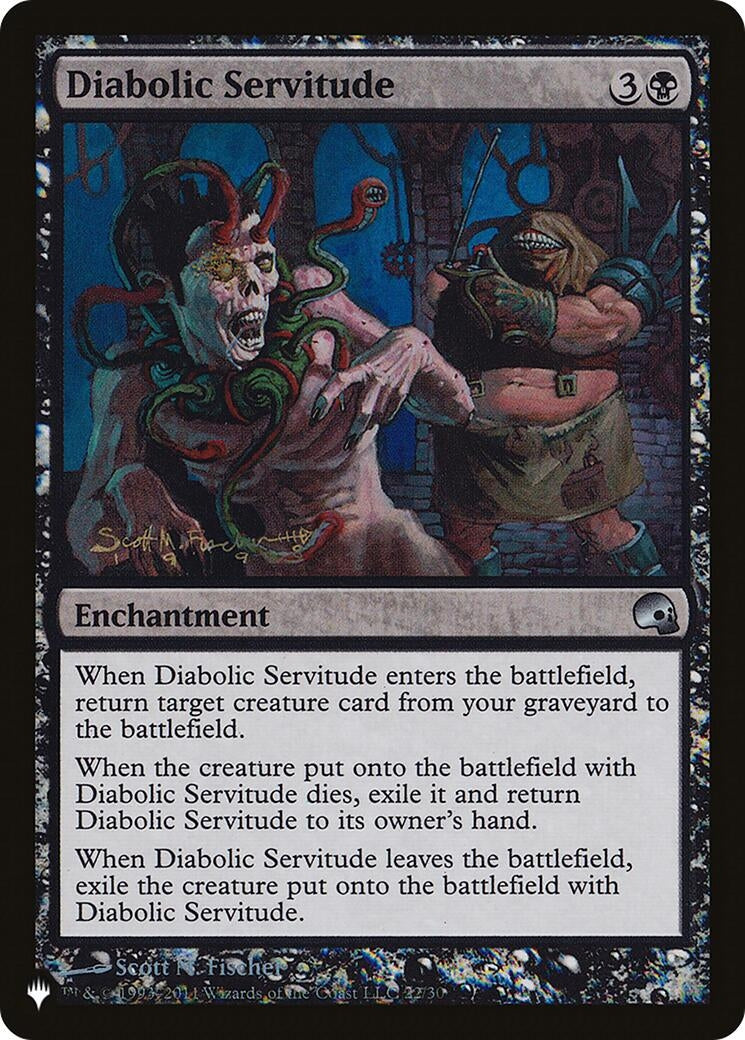Image for Diabolic Servitude (22/30) [The List Reprints] - Magic: The Gathering