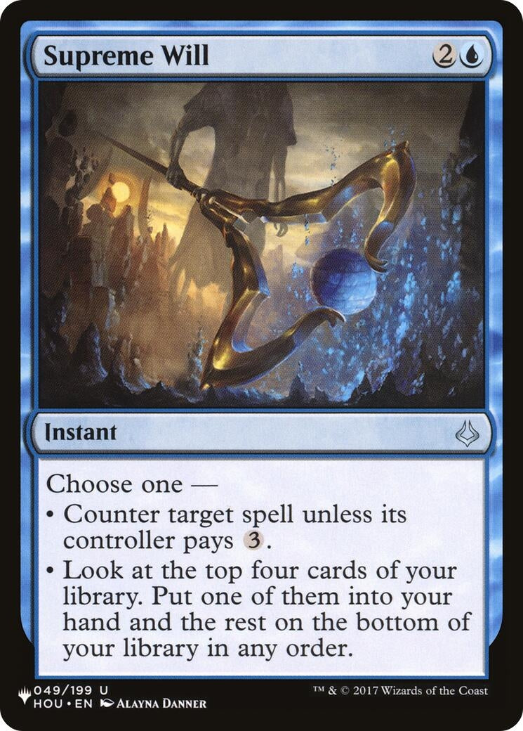 Image for Supreme Will (049/199) [The List Reprints] - Magic: The Gathering