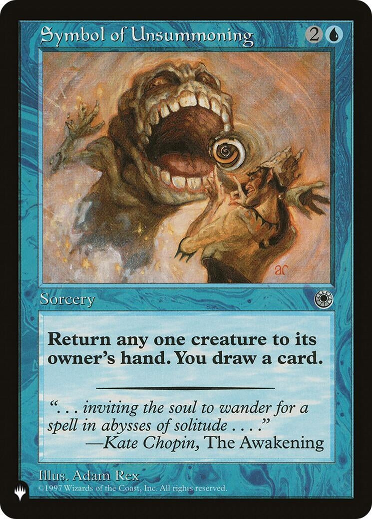 Image for Symbol of Unsummoning [The List Reprints] - Magic: The Gathering