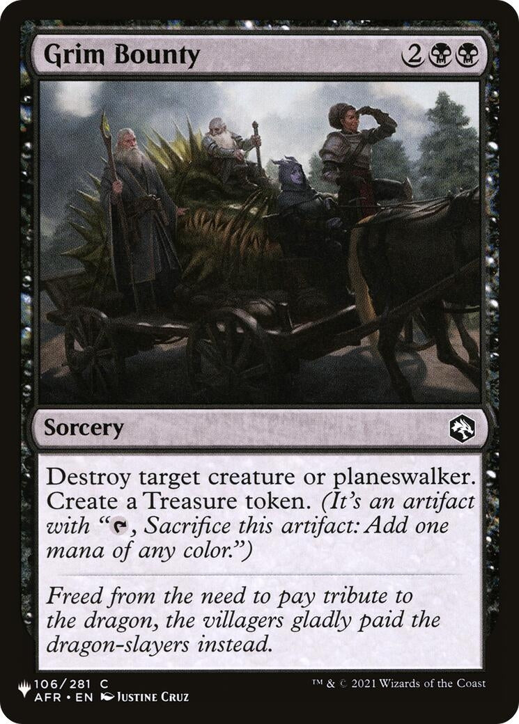 Image for Grim Bounty (106/281) [The List Reprints] - Magic: The Gathering
