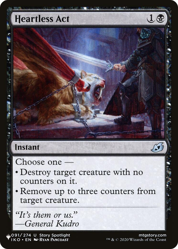 Image for Heartless Act (091/274) [The List Reprints] - Magic: The Gathering