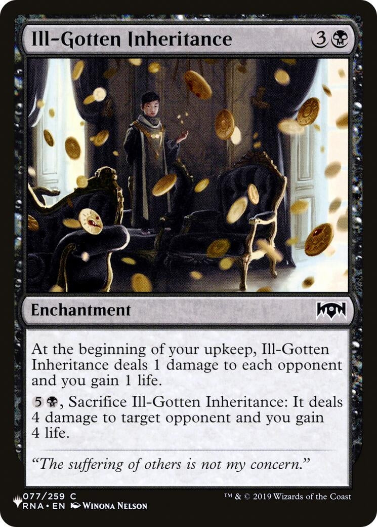 Image for Ill-Gotten Inheritance (077/259) [The List Reprints] - Magic: The Gathering