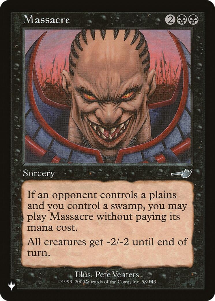Image for Massacre (58/143) [The List Reprints] - Magic: The Gathering