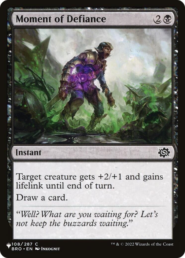 Image for Moment of Defiance (108/012) [The List Reprints] - Magic: The Gathering