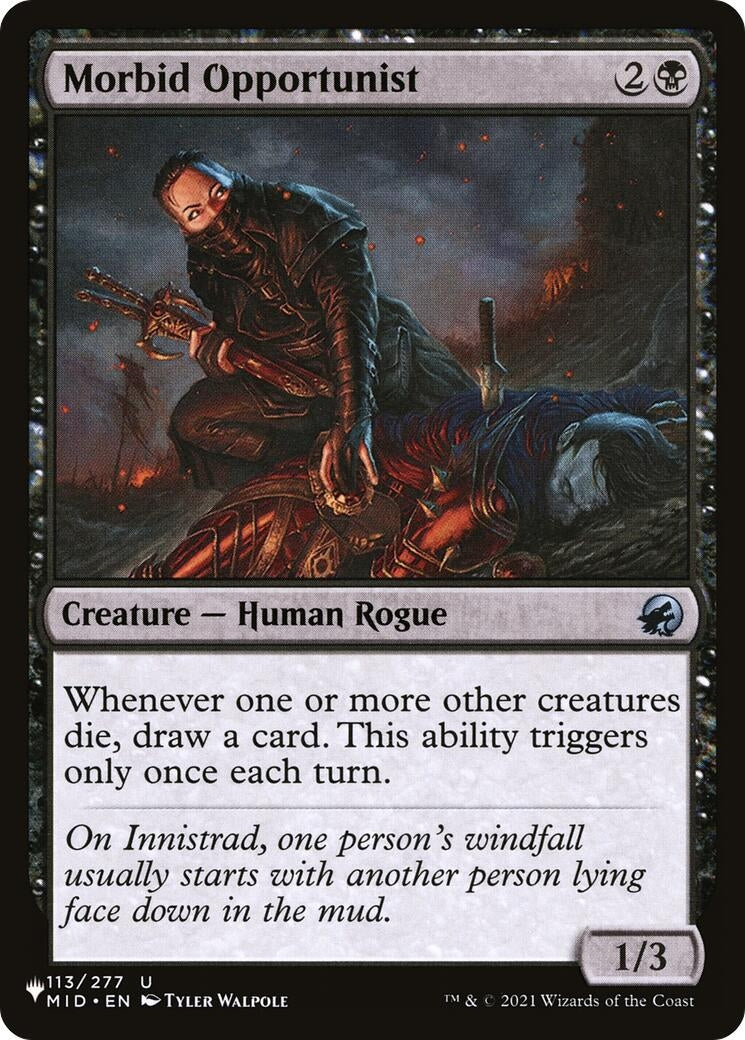Image for Morbid Opportunist (113/277) [The List Reprints] - Magic: The Gathering
