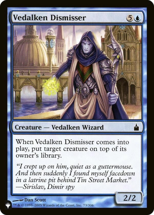 Image for Vedalken Dismisser (73/306) [The List Reprints] - Magic: The Gathering