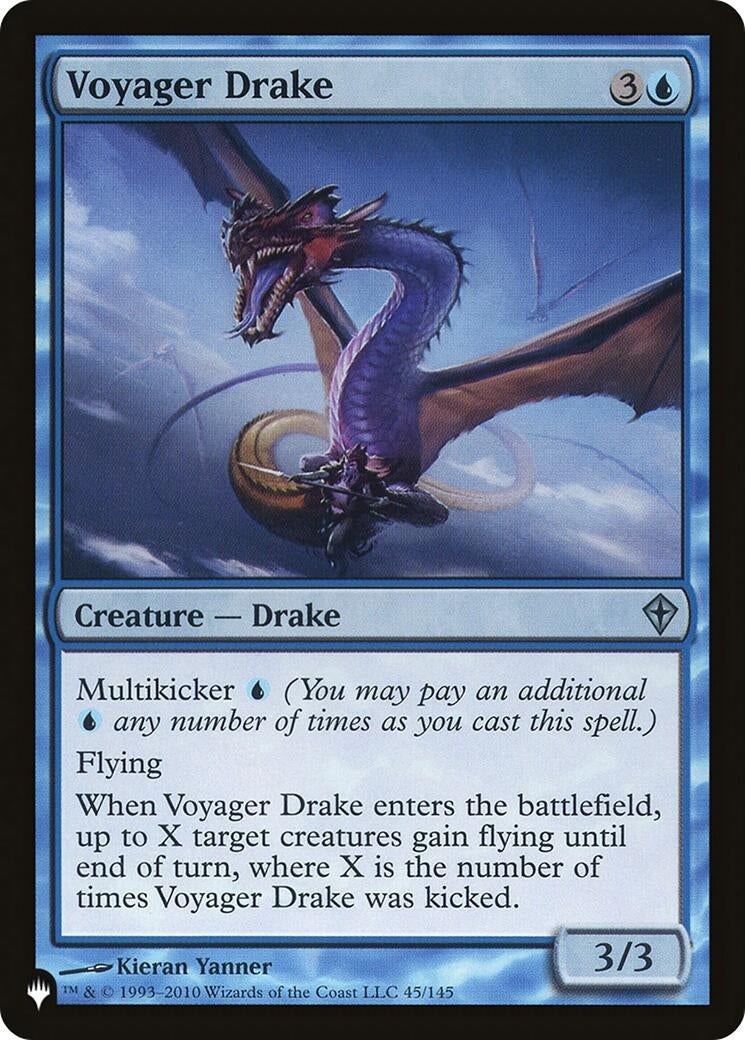 Image for Voyager Drake (45/145) [The List Reprints] - Magic: The Gathering