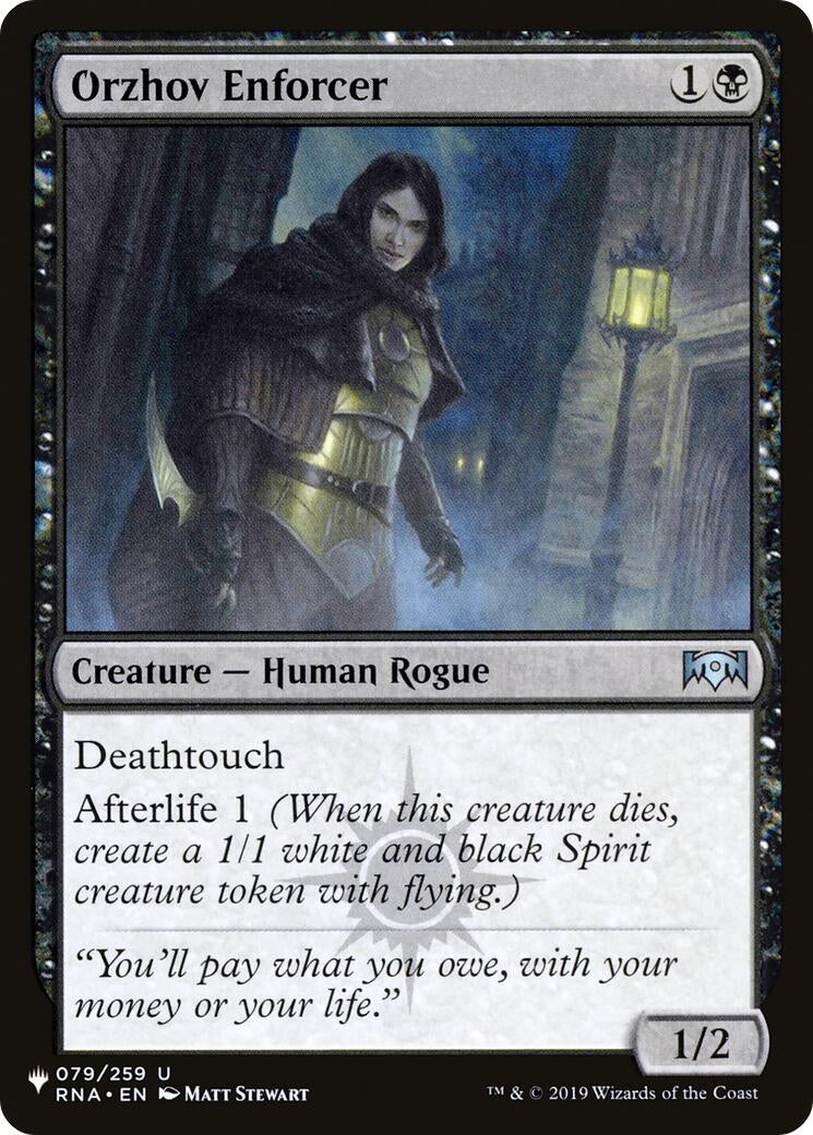 Image for Orzhov Enforcer (079/259) [The List Reprints] - Magic: The Gathering