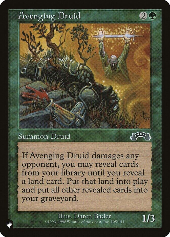 Image for Avenging Druid (105/143) [The List Reprints] - Magic: The Gathering