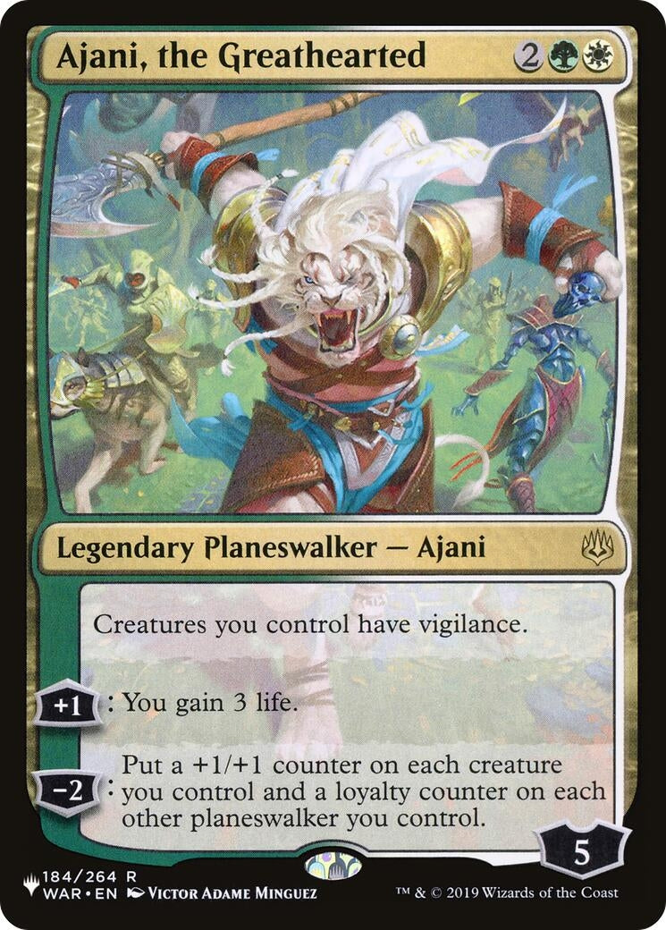 Image for Ajani, the Greathearted (184/264) [The List Reprints] - Magic: The Gathering
