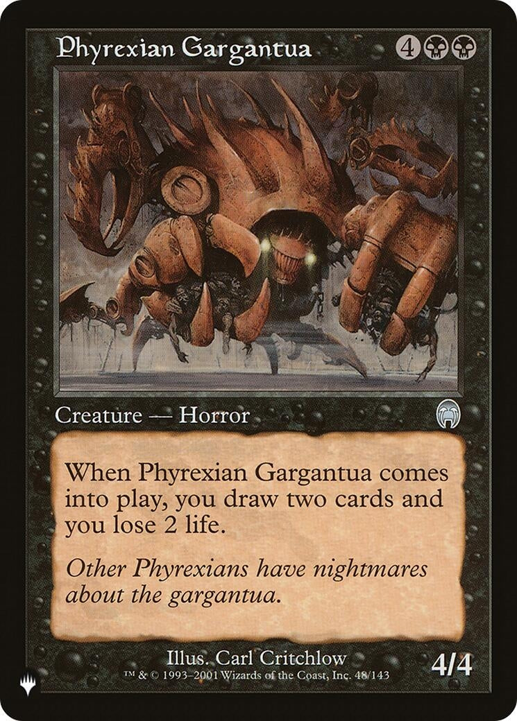 Image for Phyrexian Gargantua (48/143) [The List Reprints] - Magic: The Gathering