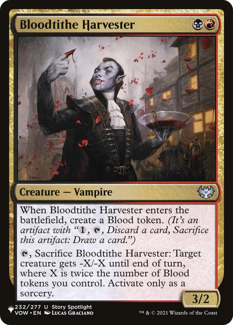 Image for Bloodtithe Harvester (232/277) [The List Reprints] - Magic: The Gathering