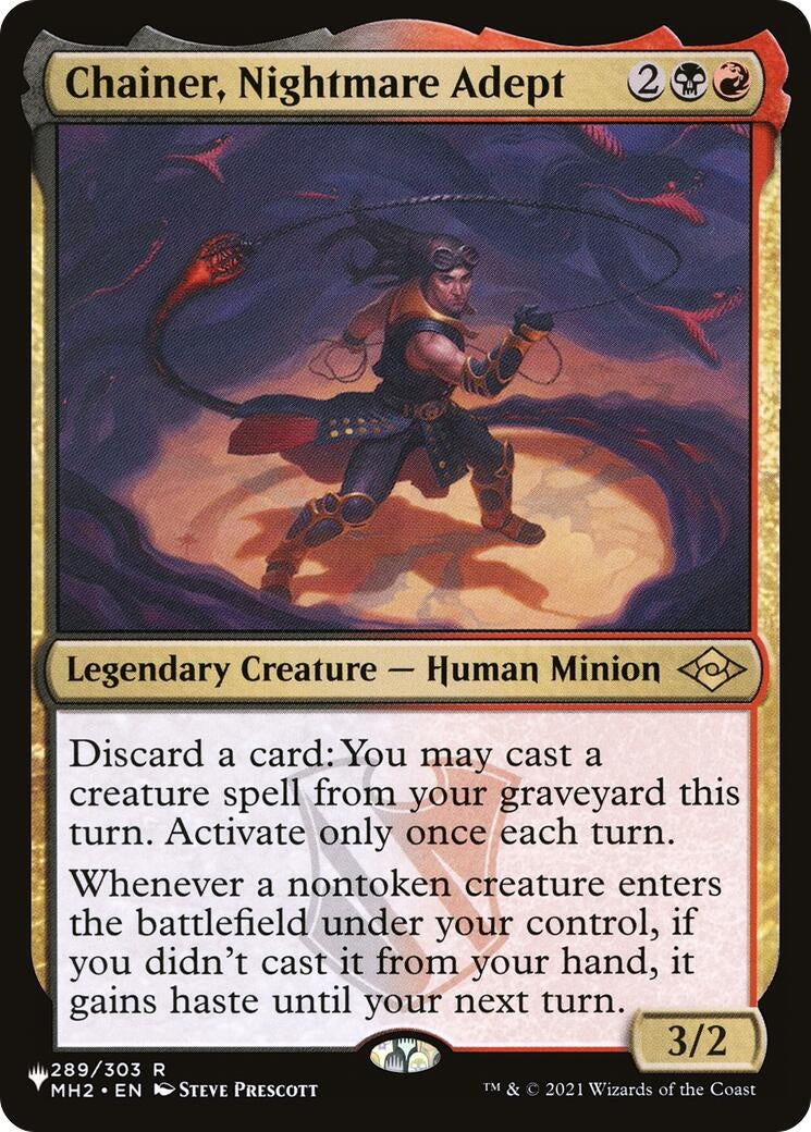 Image for Chainer, Nightmare Adept (289/303) [The List Reprints] - Magic: The Gathering