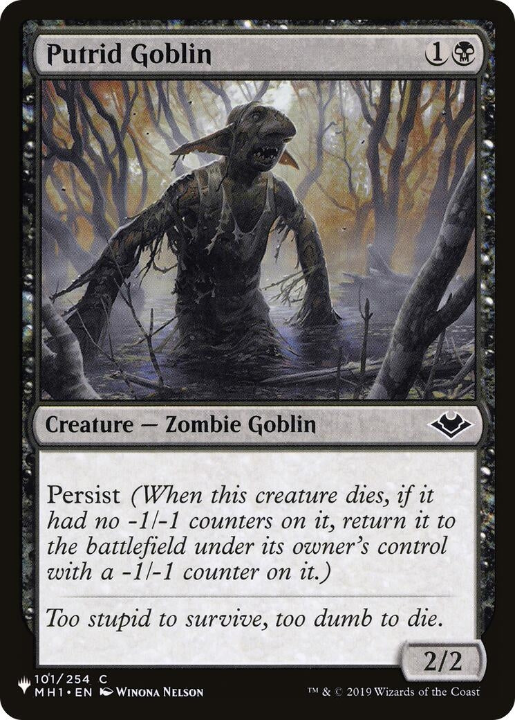 Image for Putrid Goblin (101/254) [The List Reprints] - Magic: The Gathering