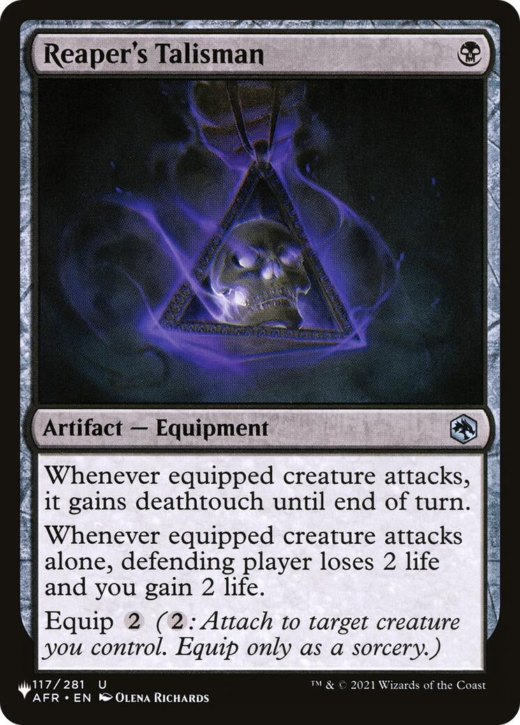 Image for Reaper's Talisman (117/281) [The List Reprints] - Magic: The Gathering