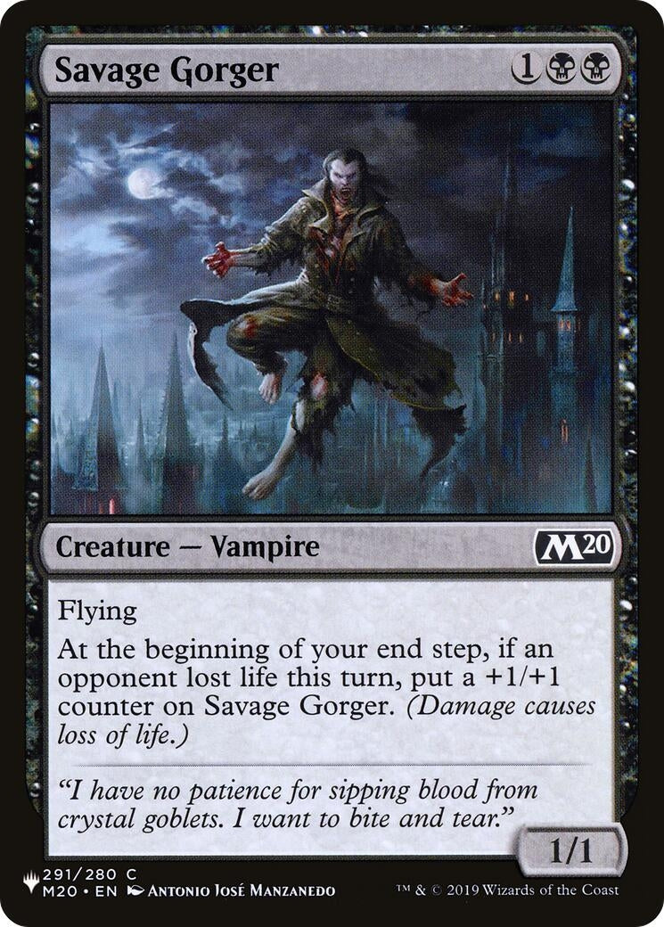Image for Savage Gorger (291/280) [The List Reprints] - Magic: The Gathering