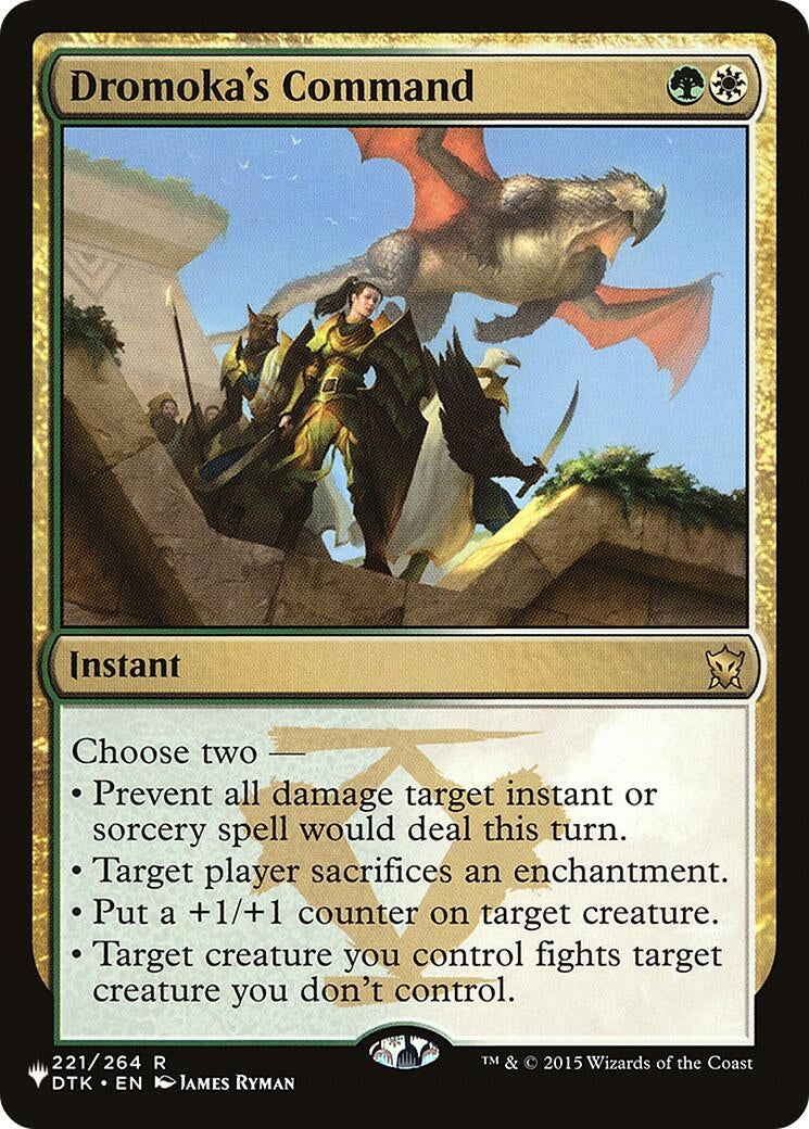 Image for Dromoka's Command (221/264) [The List Reprints] - Magic: The Gathering