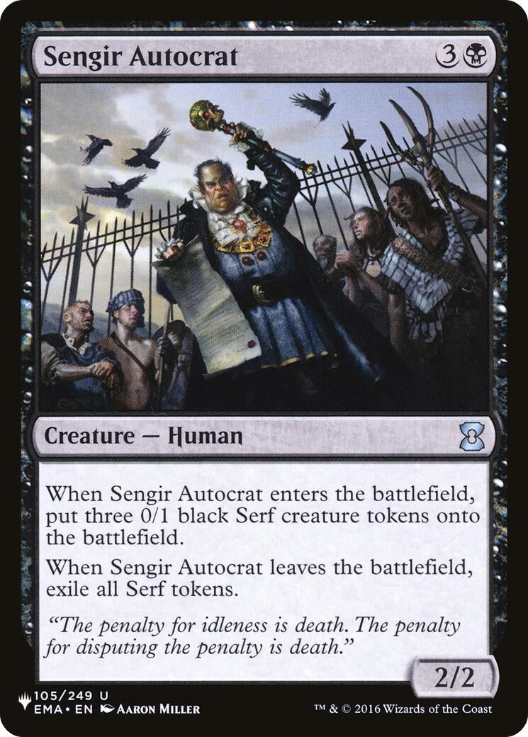 Image for Sengir Autocrat (105/249) [The List Reprints] - Magic: The Gathering