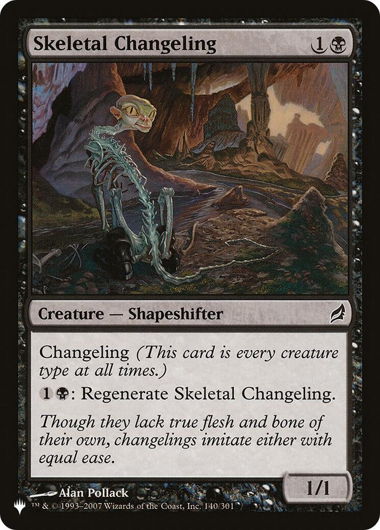 Image for Skeletal Changeling (140) [The List Reprints] - Magic: The Gathering