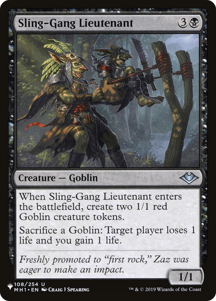 Image for Sling-Gang Lieutenant (108/254) [The List Reprints] - Magic: The Gathering