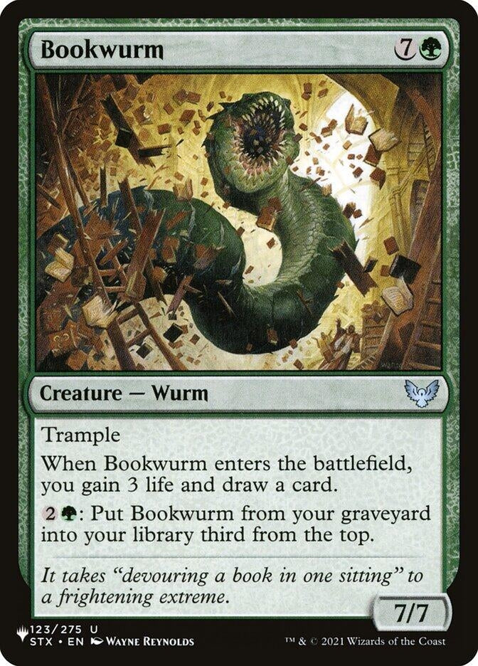 Image for Bookwurm (123/275) [The List Reprints] - Magic: The Gathering