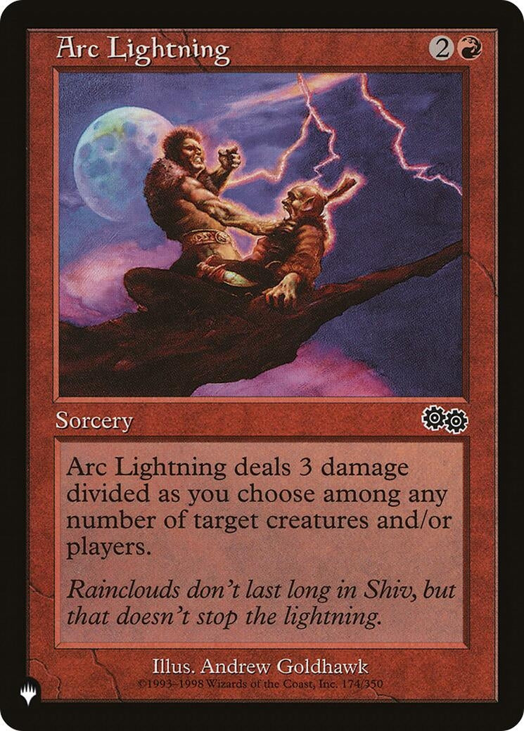 Image for Arc Lightning (174/350) [The List Reprints] - Magic: The Gathering