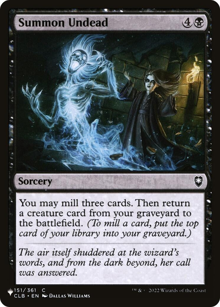 Image for Summon Undead (151/361) [The List Reprints] - Magic: The Gathering